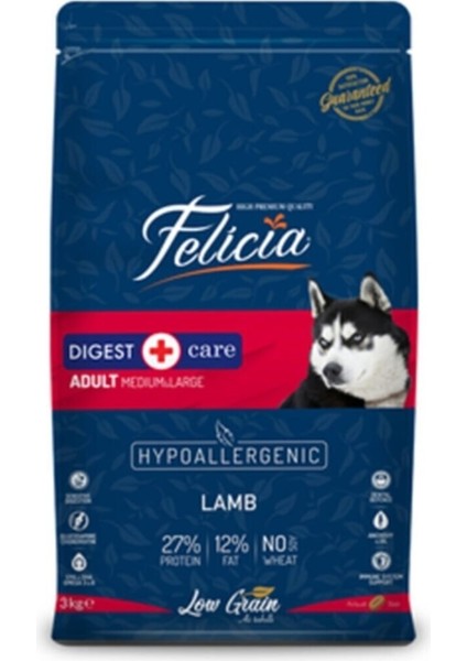 Az Tahıllı Hipoalerjenik Orta ve Büyük Irklar Için Kuzu Etli Yetişkin Köpek Maması 3kg.