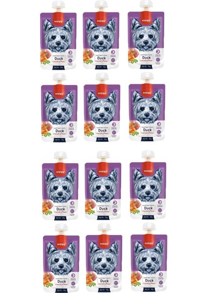 Taze Ördekli&havuçlu Köpek Et Ezmesi 90 gr x 12 Adet