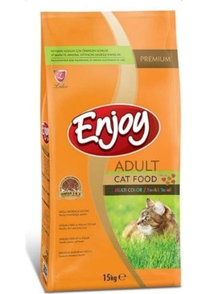Multı Colour Adult Cat Food 15 kg