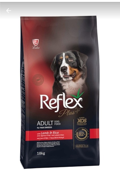 Büyük Irk Kuzulu ve Pirinçli Yetişkin Köpek Maması 18 kg