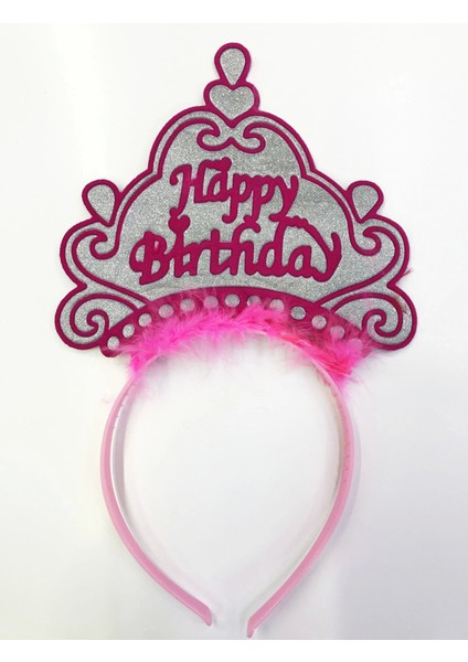 Happy Birthday Yazılı Neon Renk Taç 12 Adet (5047) fırsatları