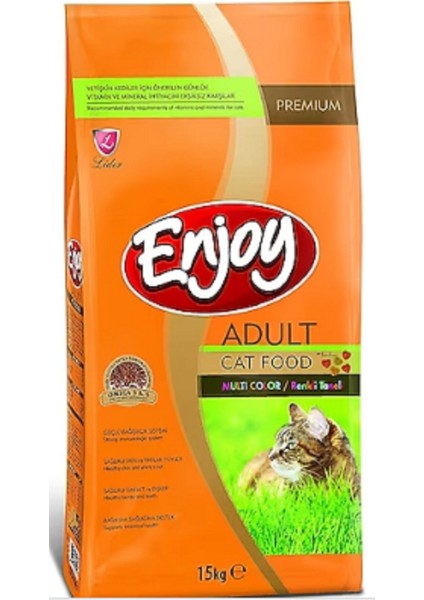 Multi Color Çok Renkli Taneli Premium Tavuklu Yetişkin Kedi Maması 15 kg
