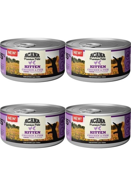 Premium Pate Ezme Tavuklu ve Balıklı Yavru Kedi Konservesi 85 gr x 4 Adet fiyatları