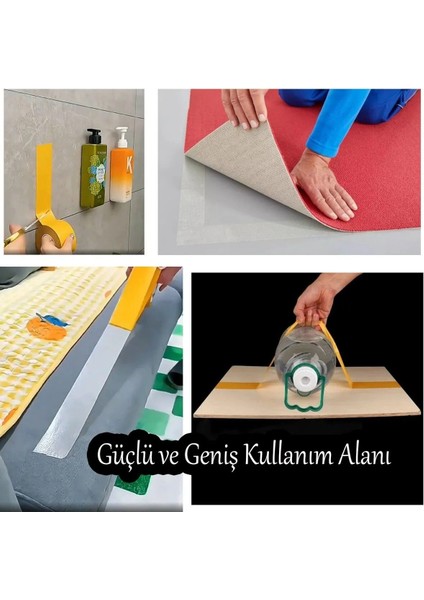 Çift Taraflı Filmi Film Şeffaf Bant Şerit Montaj Bandı 48 mm x 25 Metre Çok Amaçlı Güçlü 1 Adet. indirimleri