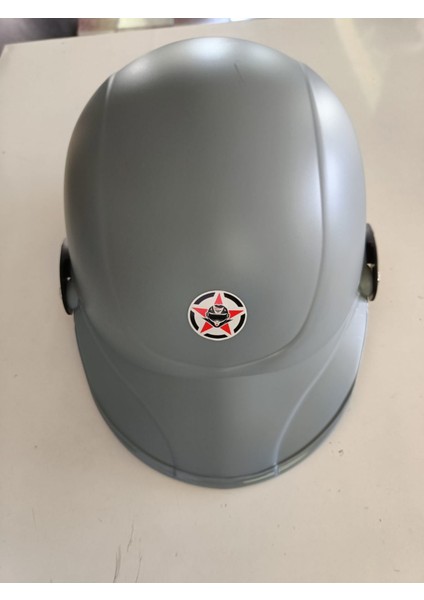 Motosilet Jokey Kaskı Gri Renk