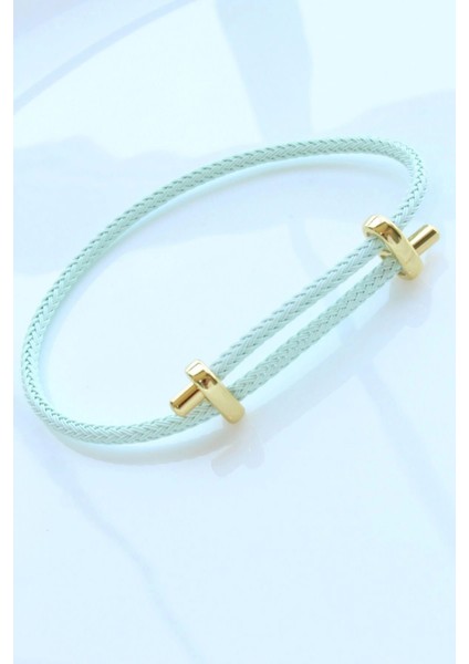 Yeni Sezon Renkli Ayarlanabilir Çelik Detaylı Örme Ip Bileklik