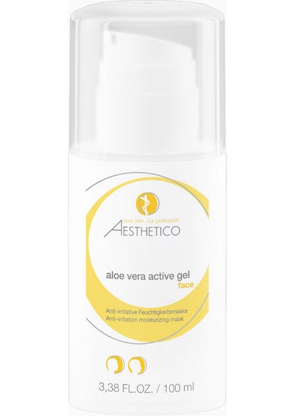Aesthetıco Aloe Vera Active Gel, Hassas Ciltler Için Yatıştırıcı Jel Maske