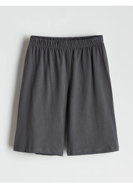 Lcw Kids Gri Bisiklet Yaka Dinozor Baskılı Erkek Çocuk Şortlu Pijama Takımı fırsatları