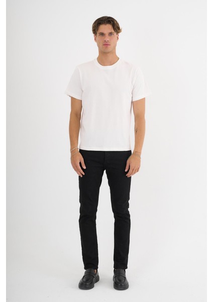 Erkek Ekru %100 Pamuklu Standart Kalıp T-Shirt fiyatları