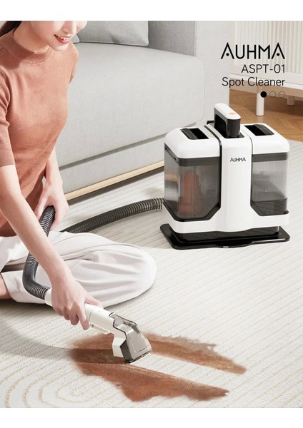 Auhma Koltuk ve Halı Yıkama Makinesi 2 Başlıklı Leke Çıkarıcı 450 Watt Beyaz fırsatları