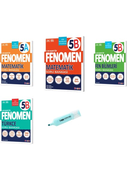 5.sınıf Matematik A-B Fen Bilimleri ve Türkçe Soru Bankası