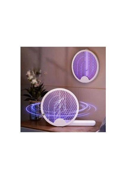 Katlanır USB Şarjlı Uv Işıklı Elektrikli Sivrisinek Öldürücü Raket Sinek Öldürücü