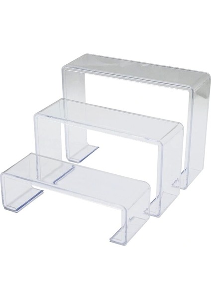 Poşetli 3 Boy Merdiven Teşhir Ayak Yükseklik: 6-11.5-16.5cm Derinlik: 6.5cm En: 19.5-20.5-21.5cm (5047)