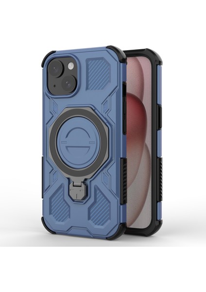 iPhone 15 Manyetik Kılıf Dönen Metal Ayaklı Darbeye Dayanıklı Pc + Tpu Telefon Arka Kapağı (Yurt Dışından) fiyatları