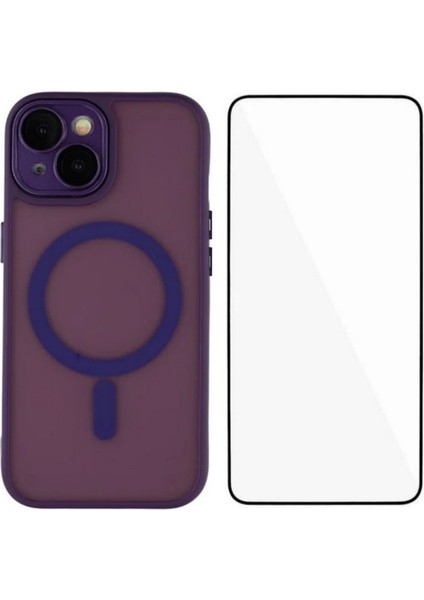 iPhone 14 Pc Tpu Telefon Kılıfı ve Ekran Filmi (Magsafe ile Uyumlu) (Yurt Dışından)