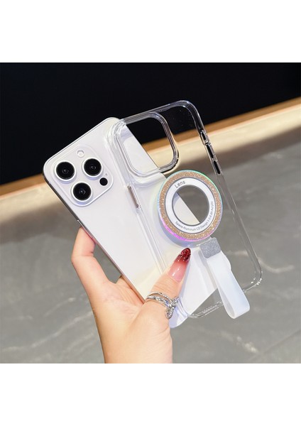 iPhone 15 Pro Manyetik Kılıf Lazer Parıltılı Şeffaf Pc Telefon Kılıfı ve Elde Taşınabilen Askı (Yurt Dışından) fiyatları