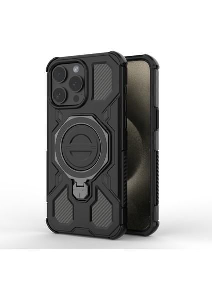 iPhone 15 Pro Max Manyetik Kılıf Döndürülebilir Metal Ayaklı Darbeye Dayanıklı Pc + Tpu Telefon Arka Kapağı (Yurt Dışından) fiyatları