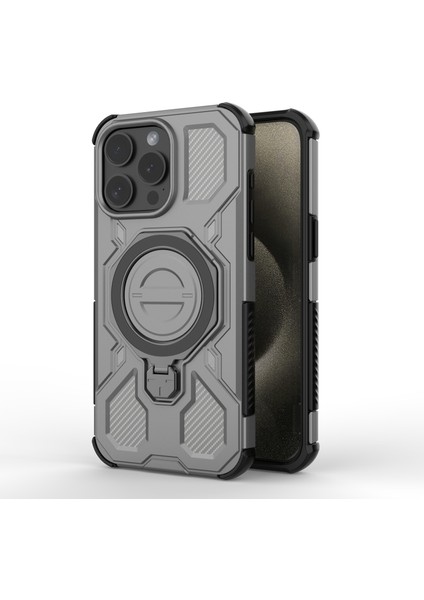 iPhone 15 Pro Max Manyetik Kılıf Döndürülebilir Metal Ayaklı Darbeye Dayanıklı Pc + Tpu Telefon Arka Kapağı (Yurt Dışından) fiyatları