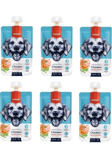Taze Tavuklu & Havuçlu Köpek Et Ezmesi 90 Gr. x 6 Adet