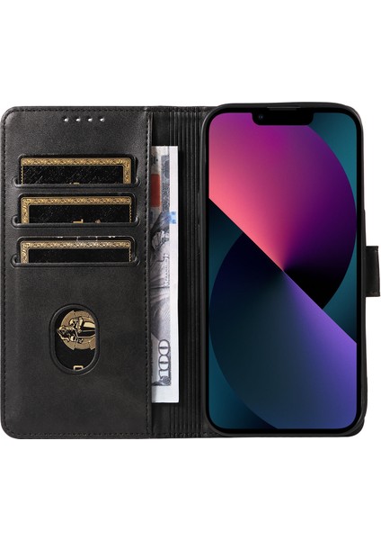 iPhone 15 Deri Dana Dokulu Kapaklı Cüzdan Telefon Kılıfı (Yurt Dışından) fiyatları