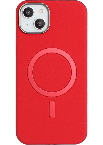 iPhone 15 Elektroliz Kaplama Pu + Tpu Telefon Arka Kapağı Magsafe ile Uyumlu (Yurt Dışından)