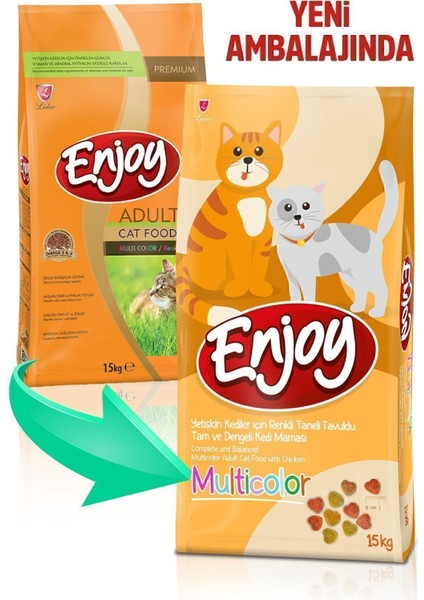 Chicken Tavuklu Adult Yetişkin Multi Color Çok Renkli Kedi Maması 15KG fiyatları