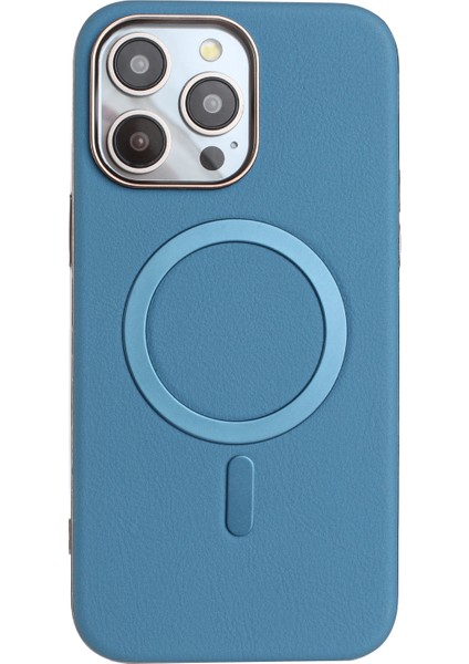 iPhone 15 Pro Elektroliz Kaplama Pu + Tpu Telefon Arka Kapağı Magsafe ile Uyumlu (Yurt Dışından)