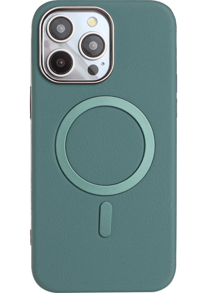 iPhone 15 Pro Elektroliz Kaplama Pu + Tpu Telefon Arka Kapağı Magsafe ile Uyumlu (Yurt Dışından)