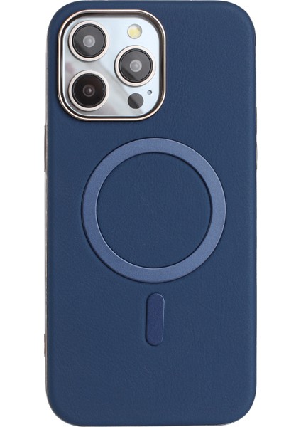 iPhone 15 Pro Elektroliz Kaplama Pu + Tpu Telefon Arka Kapağı Magsafe ile Uyumlu (Yurt Dışından)