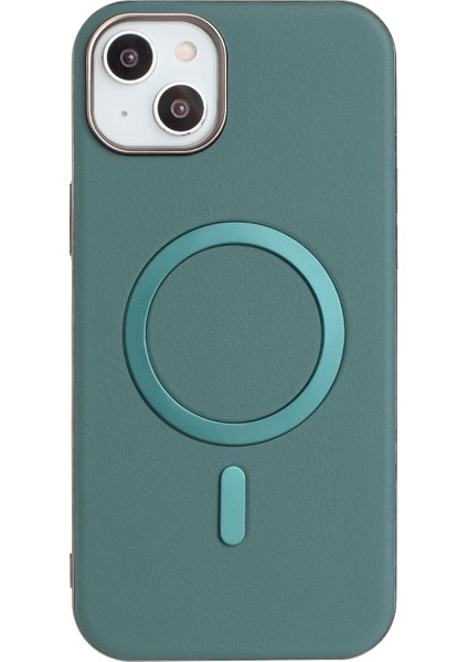 iPhone 15 Elektroliz Kaplama Pu + Tpu Telefon Arka Kapağı Magsafe ile Uyumlu (Yurt Dışından)