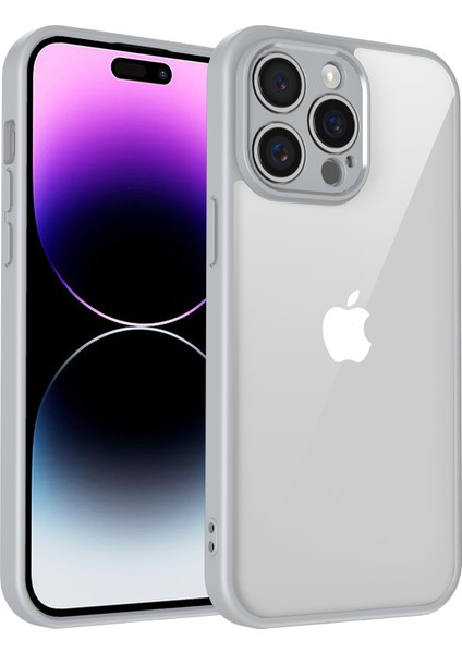 iPhone 14 Pro Max Mat Cilt Dokunmatik Şeffaf Pc + Tpu Darbeye Dayanıklı Telefon Arka Kılıfı (Yurt Dışından)