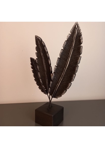 Aurora Feather – Lüks 3’lü Siyah Tüy Dekoratif Obje (33X23 Cm) fırsatları