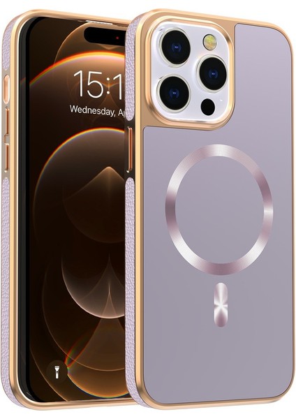 iPhone 15 Pro Max Manyetik Kılıf Elektrokaplama Düşmeye Karşı Dayanıklı Tpu + Pc Telefon Arka Kapağı (Yurt Dışından)