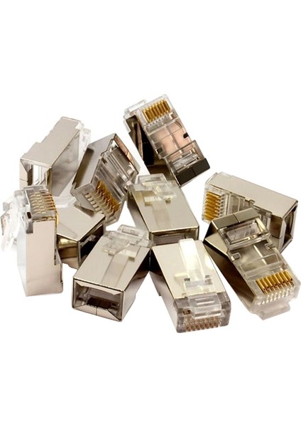 Metal RJ45 Cat6 Metal Uç 8p8c Shıeld 100 Lü Paket (5047)