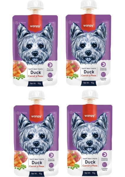 Taze Ördekli & Havuçlu Köpek Et Ezmesi 90 Gr. x 4 Adet