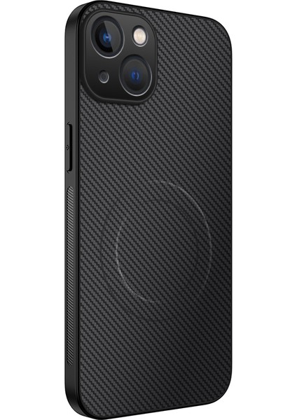iPhone 15 Karbon Fiber Dokulu Pc Tpu Telefon Kılıfı Magsafe ile Uyumlu (Yurt Dışından)