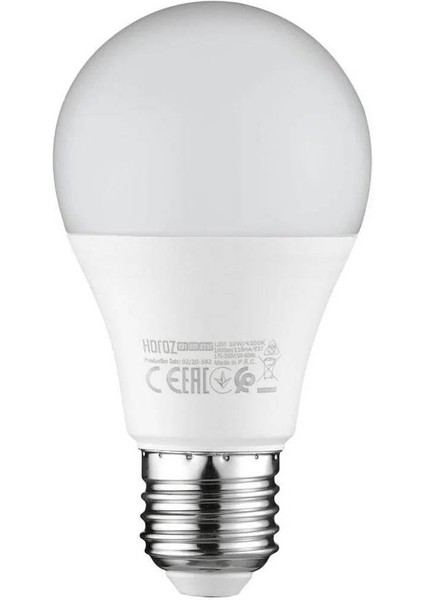 Horoz Electric Premıer-9 220V 9 Watt E27 2700K Gün Işığı LED Ampul Aydınlatma Lamba