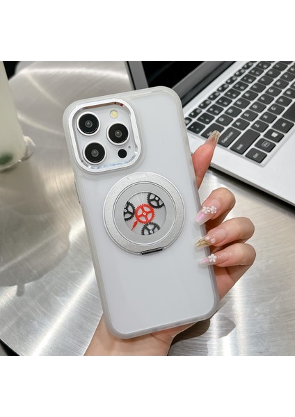 iPhone 15 Pro Manyetik Kılıf Tpu + Akrilik Destekli Telefon Arka Kapağı (Yurt Dışından)