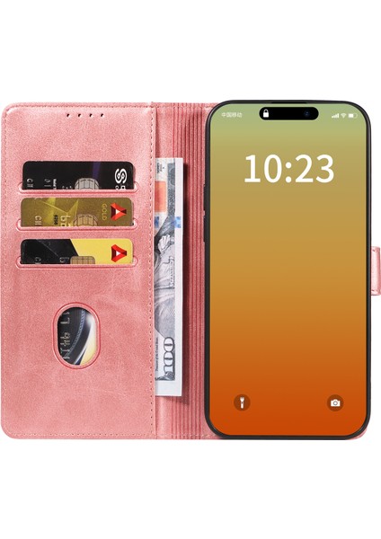 iPhone 15 Pro Max Deri Dana Dokulu Kapaklı Cüzdan Telefon Kılıfı (Yurt Dışından) fiyatları