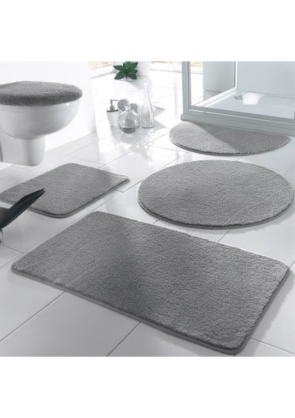 5'li Banyo Seti Kaymaz Taban Yıkanabilir Yumuşak Banyo Paspas Seti