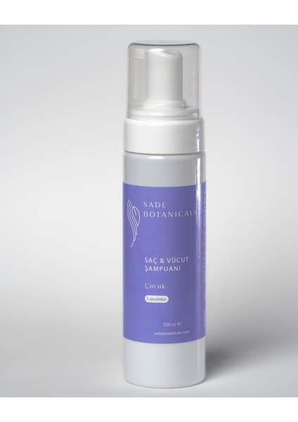 Saç & Vücut Şampuanı - Çocuk - Lavanta - Köpük Pompalı Vegan Doğal 200 ml