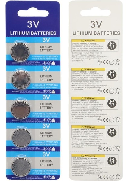 Powermaster CR2016 3 Volt Lityum Para Pil 5'li Paket Düğme Pil modelleri