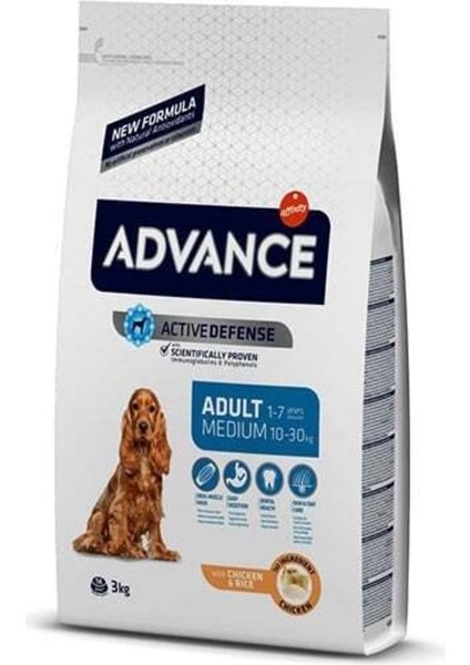 Adult Medium Tavuklu Orta Irk Yetişkin Köpek Maması 3 kg