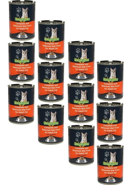 Kuzu Etli Kedi Konservesi 400 gr X12 Adet