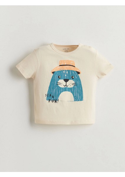 Lcw Baby Ekru Sevimli Baskılı Erkek Bebek Tişört ve Kısa Tayt 2'li fiyatları