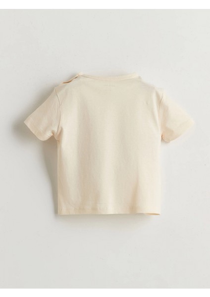 Lcw Baby Ekru Sevimli Baskılı Erkek Bebek Tişört ve Kısa Tayt 2'li modelleri
