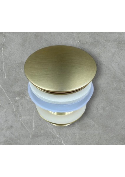 Mat Gold Lavabo Gideri Mat Altın Pop Up Bas Bırak Sifon Pirinç Malzeme
