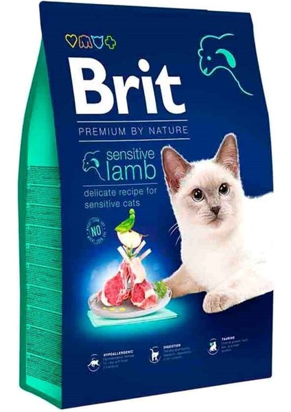 Brit Premium Sensitive Kuzu Etli Kedi Maması 8 kg