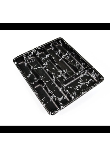 Küçük - Siyah - 7 Bölmeli Çekmece Içi Kaşıklık 36X32CM (5047)