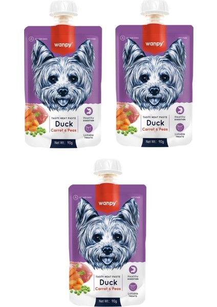 Taze Ördekli & Havuçlu Köpek Et Ezmesi 90 Gr. x 3 Adet